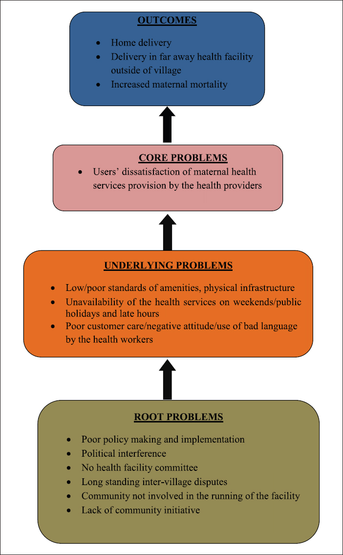 Problem Tree of the Situation in the Village Affecting Maternal Health Services Delivery